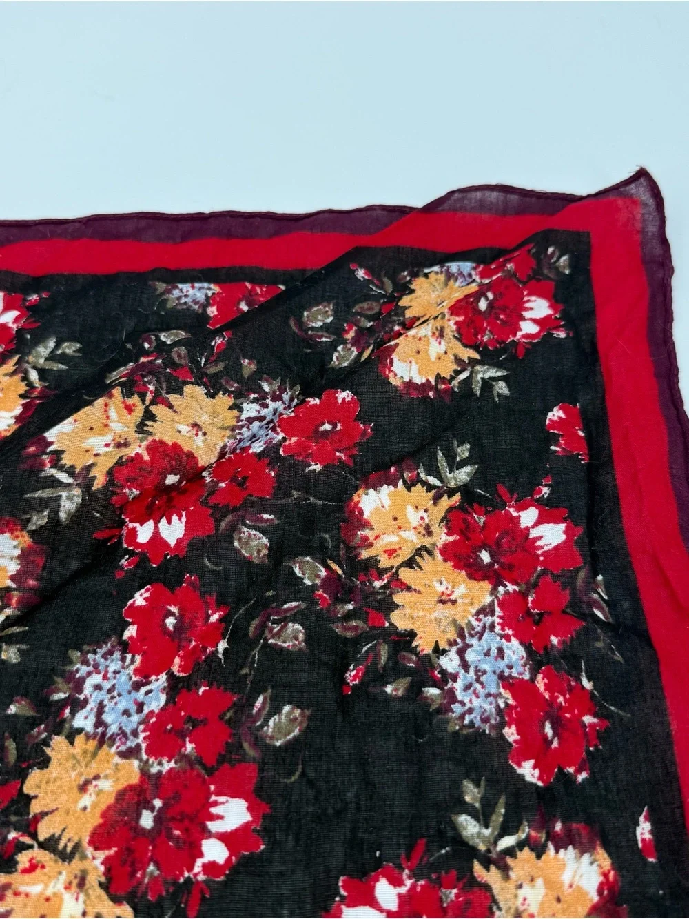 Unbranded Floral Cotton Bandana Scarf Square Accessory Colorful
